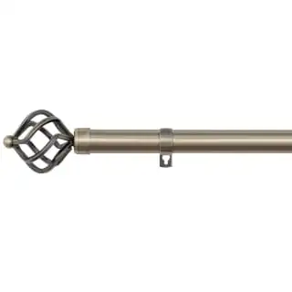 B&M Antique Brass Mace Curtain Pole 120 - 220cm - Image 2