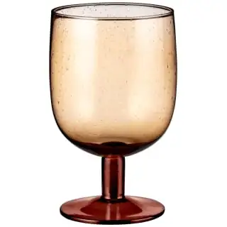 B&M Amber Bubble Effect Wine Glass