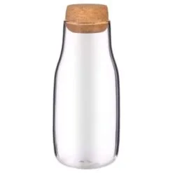 B&M Small Glass Carafe With Cork Lid