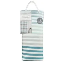 Beldray Blue Stripe Printed Shower Curtain