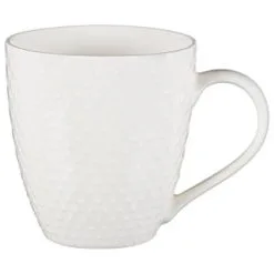 Simply Everyday Jumbo Dot Embossed Mug - White