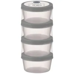 Simply Everyday Stackable Storage Pots 4pk - Grey