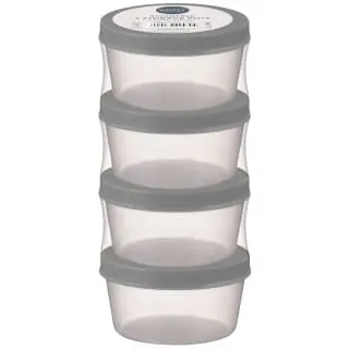 Simply Everyday Stackable Storage Pots 4pk - Grey