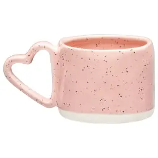 B&M Heart Handle Speckled Mug