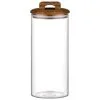 B&M Large Glass Jar With Acacia Wood Lid