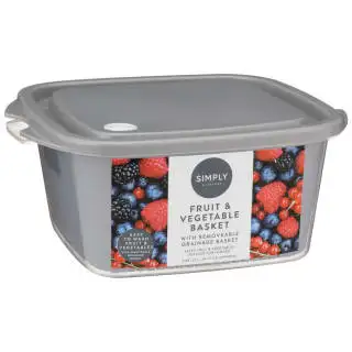 Simply Everyday Fruit & Vegetable Basket With Removeable Drainage Basket
