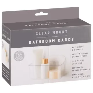 B&M Clear Mount Bathroom Caddy - Image 2