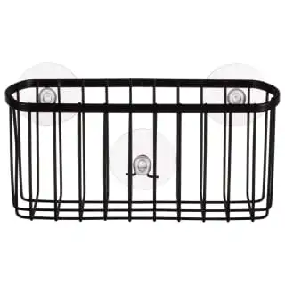 B&M Black Suction Wire Basket