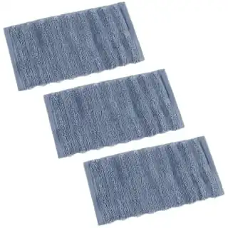 Retreat Knitted Face Cloths 3pk - Blue - Image 2