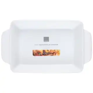 B&M White Rectangular Roaster - Image 2