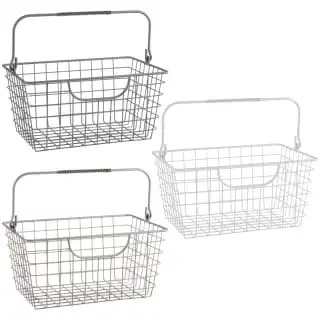 B&M Basket With Handles - White - Image 2