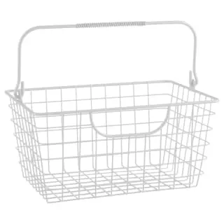 B&M Basket With Handles - White