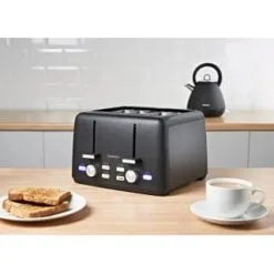Goodmans Toaster 4 Slice - Matt Black