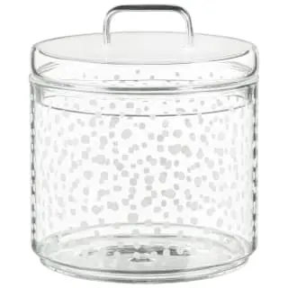 B&M Printed Glass Stackable Storage Jars 3pc - White - Image 2