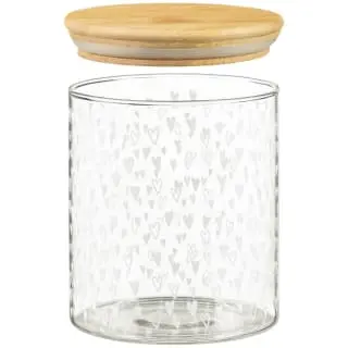 B&M Printed Glass Bamboo Storage Jars 3pc - Image 3